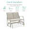 Best Choice Products 2-Person Outdoor Swing Glider, Steel Patio Loveseat, Bench Rocker w/ Armrests